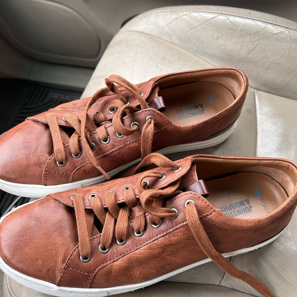 Johnston & Murphy Banks lace Tan Italian Sheepkin